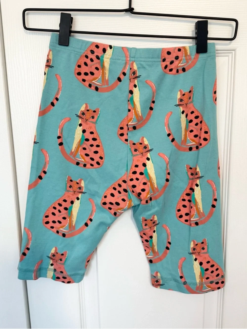 Tea Kids Collection Teal Top and Bottoms Set with Cheetah Cat Print - Size 14